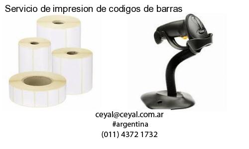 Servicio de impresion de codigos de barras