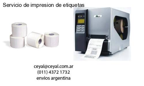 Servicio de impresion de etiquetas