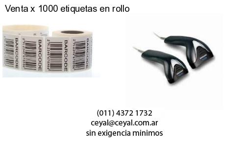 Venta x 1000 etiquetas en rollo