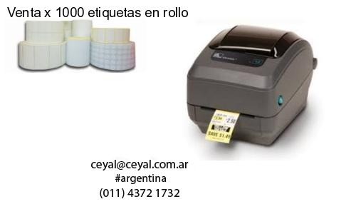 Venta x 1000 etiquetas en rollo