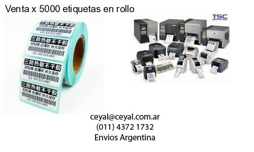 Venta x 5000 etiquetas en rollo