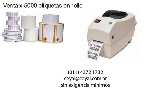 Venta x 5000 etiquetas en rollo