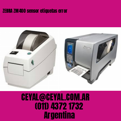 ZEBRA ZM400 sensor etiquetas error