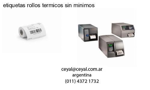 etiquetas rollos termicos sin minimos