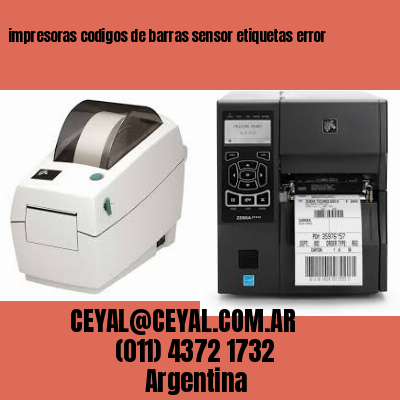 impresoras codigos de barras sensor etiquetas error