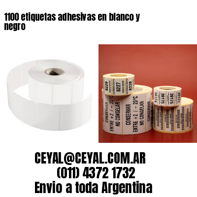 1100 etiquetas adhesivas en blanco y negro