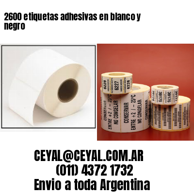 2600 etiquetas adhesivas en blanco y negro