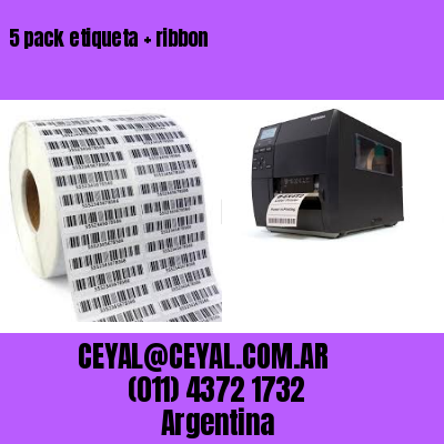 5 pack etiqueta   ribbon