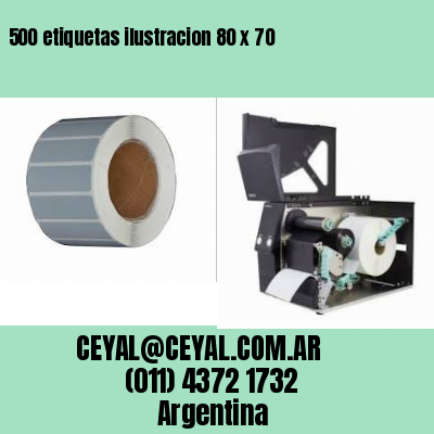 500 etiquetas ilustracion 80 x 70