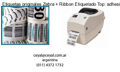 Etiquetas originales Zebra   Ribbon Etiquetado Top: adhesivo   ribbo