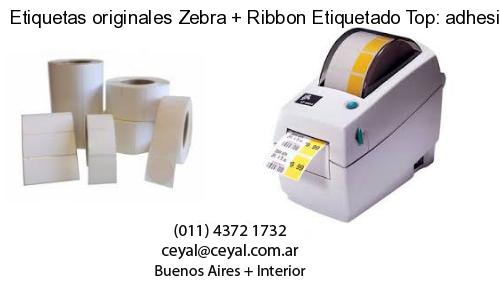 Etiquetas originales Zebra   Ribbon Etiquetado Top: adhesivo   ribbo