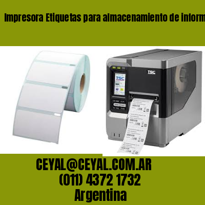Impresora Etiquetas para almacenamiento de información