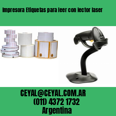 Impresora Etiquetas para leer con lector laser
