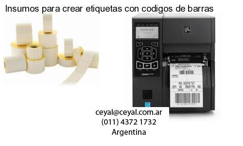 Insumos para crear etiquetas con codigos de barras
