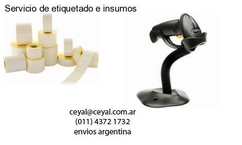 Servicio de etiquetado e insumos