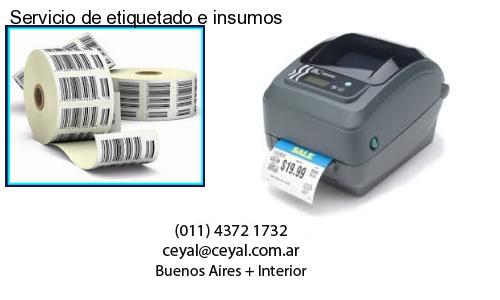 Servicio de etiquetado e insumos