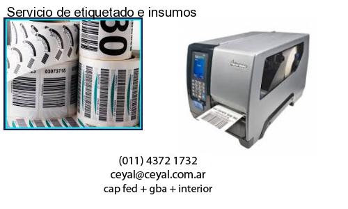 Servicio de etiquetado e insumos