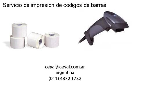 Servicio de impresion de codigos de barras