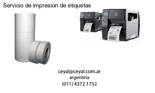 Servicio de impresion de etiquetas