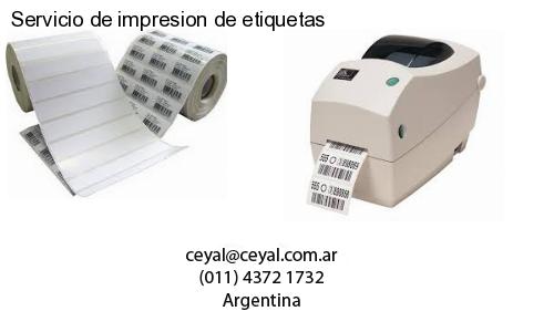 Servicio de impresion de etiquetas