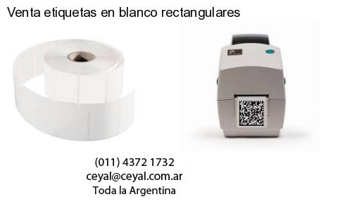 Venta etiquetas en blanco rectangulares