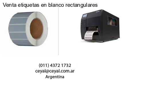 Venta etiquetas en blanco rectangulares