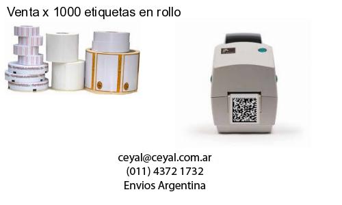 Venta x 1000 etiquetas en rollo