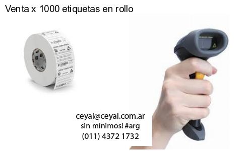 Venta x 1000 etiquetas en rollo