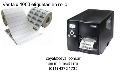 Venta x 1000 etiquetas en rollo