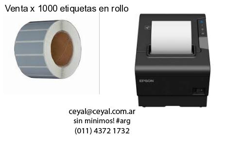 Venta x 1000 etiquetas en rollo