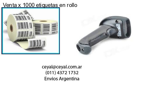 Venta x 1000 etiquetas en rollo