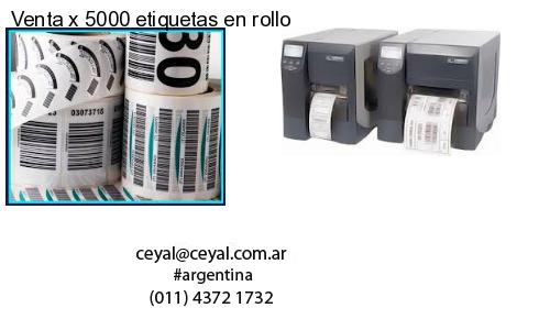 Venta x 5000 etiquetas en rollo