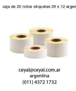 caja de 20 rollos etiquetas 38 x 12 argentina