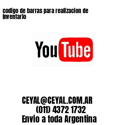 codigo de barras para realizacion de inventario