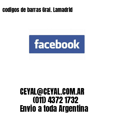 codigos de barras Gral. Lamadrid