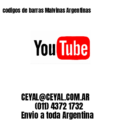 codigos de barras Malvinas Argentinas