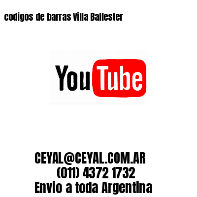 codigos de barras Villa Ballester