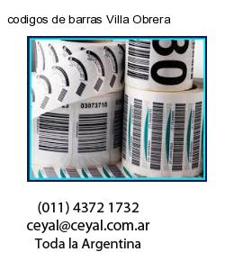 codigos de barras Villa Obrera