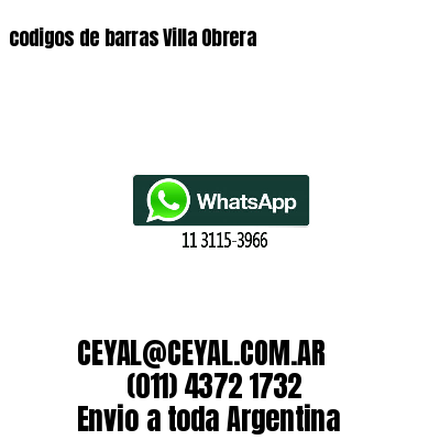 codigos de barras Villa Obrera