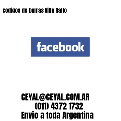 codigos de barras Villa Raffo