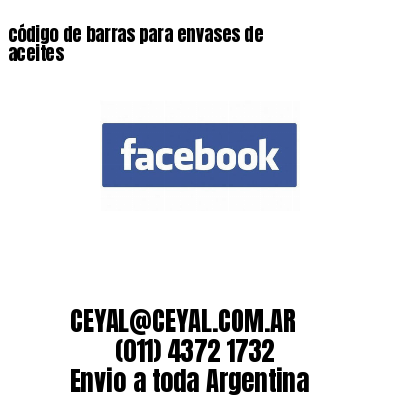 código de barras para envases de aceites 