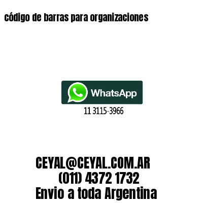 código de barras para organizaciones