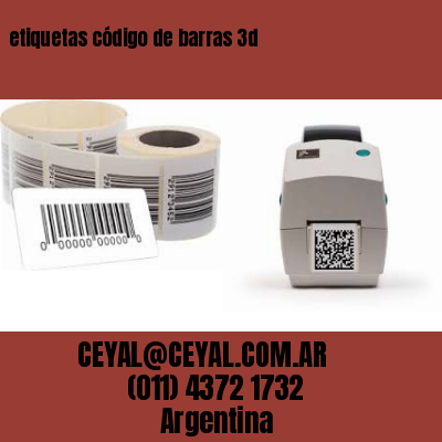 etiquetas código de barras 3d