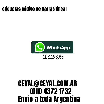 etiquetas código de barras lineal