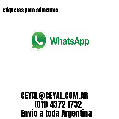 etiquetas para alimentos