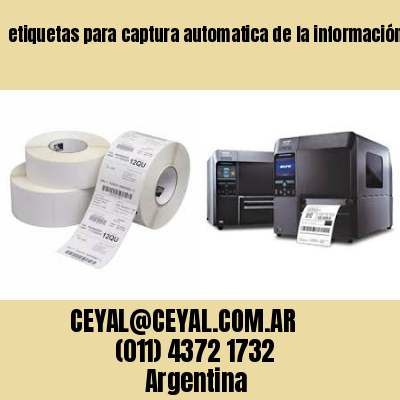 etiquetas para captura automatica de la información