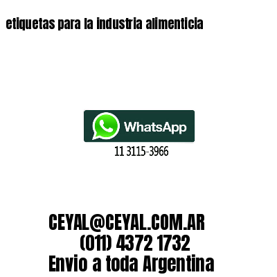 etiquetas para la industria alimenticia