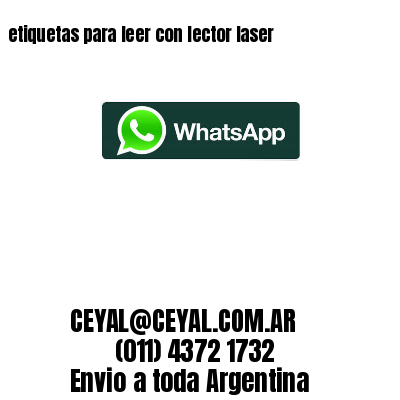 etiquetas para leer con lector laser