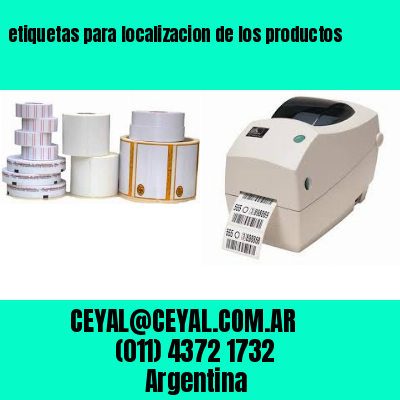 etiquetas para localizacion de los productos