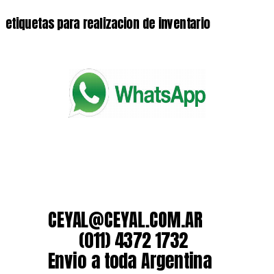 etiquetas para realizacion de inventario
